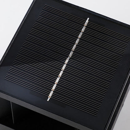 Solar Square Striped Aluminum LED Wall Sconce Lamp