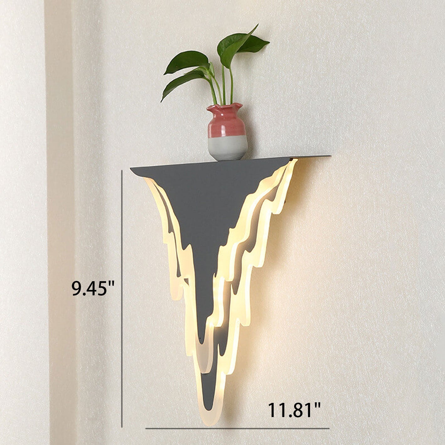 Iron Art Acrylic Irregular Shape Indoor Wall Sconce Lamp