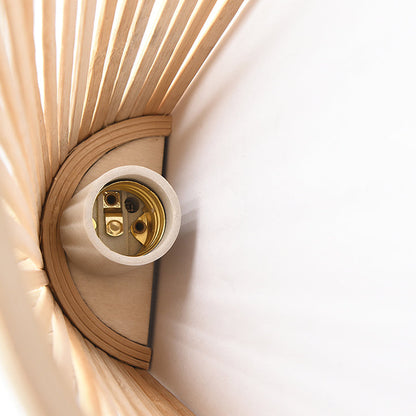 Japanese Tapered Bamboo 1-Light Wall Sconce Lamp