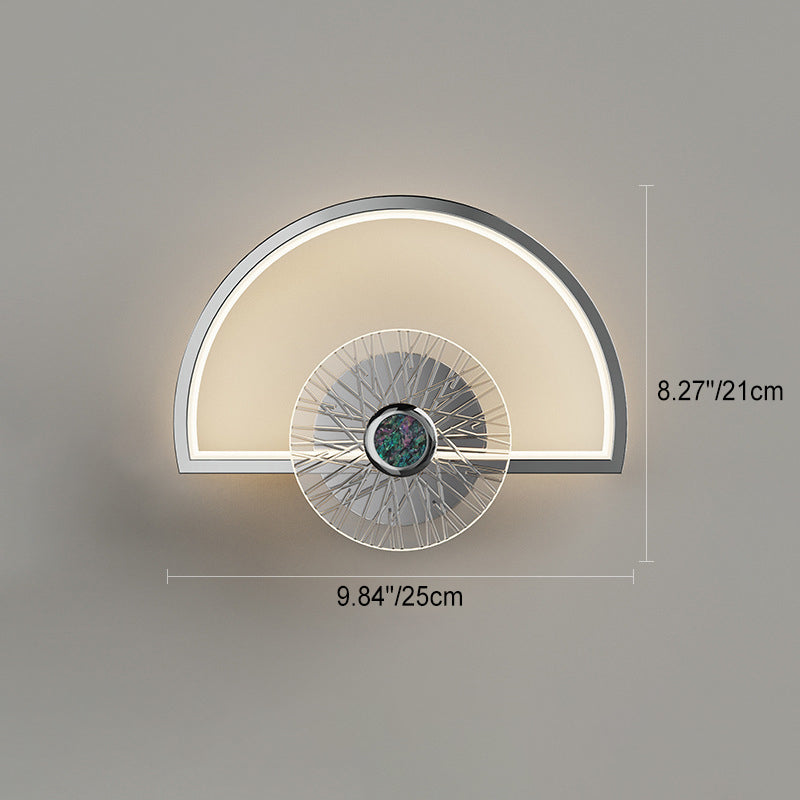 Geometric Semi-circle Acrylic Hardware LED Wall Sconce Lamp