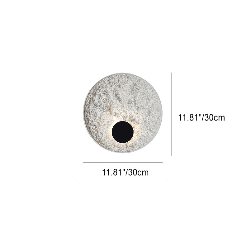 Contemporary Nordic Round Iron Resin LED Wall Sconce Lamp