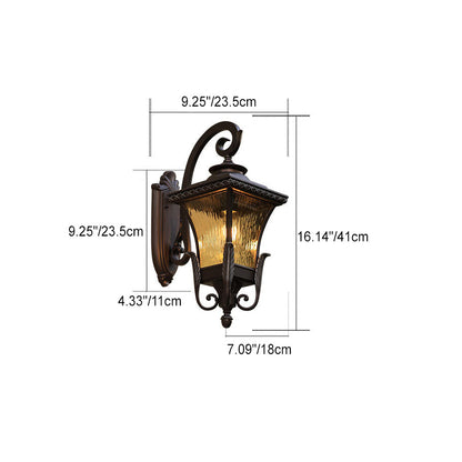 Aluminum Acrylic Shade 1-Light Waterproof Wall Sconce Lamp