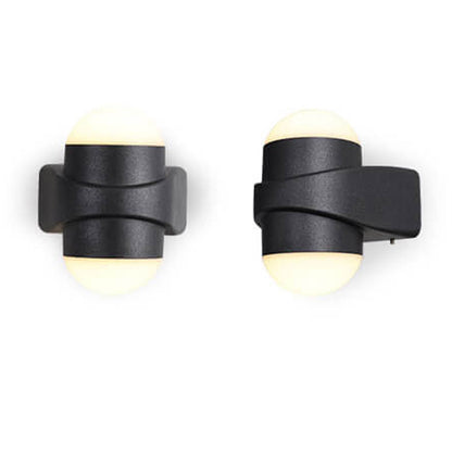 Cylinder Ball LED Outdoor Waterproof Patio Wall Sconce Lamp