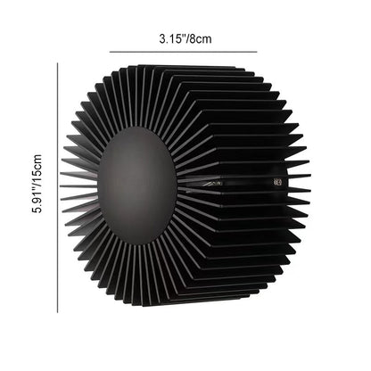 Aluminum Round Sun Flower Design LED Wall Sconce Lamp