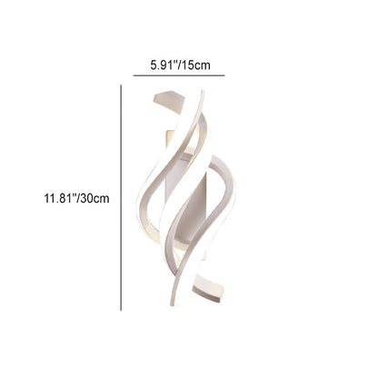 Creative Aluminum Spiral Strip Design LED Wall Sconce Lamp