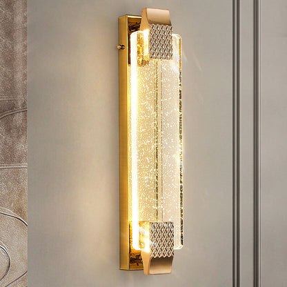 Luxury Bubble Crystal Square Alloy LED Wall Sconce Lamp