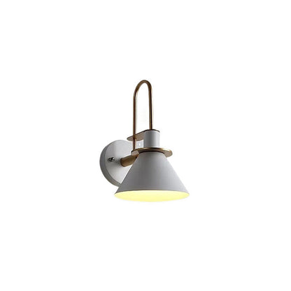 Scandinavian Macaron Horn Iron 1-Light Wall Sconce Lamp