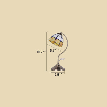 Vintage European Glass Table Lamp