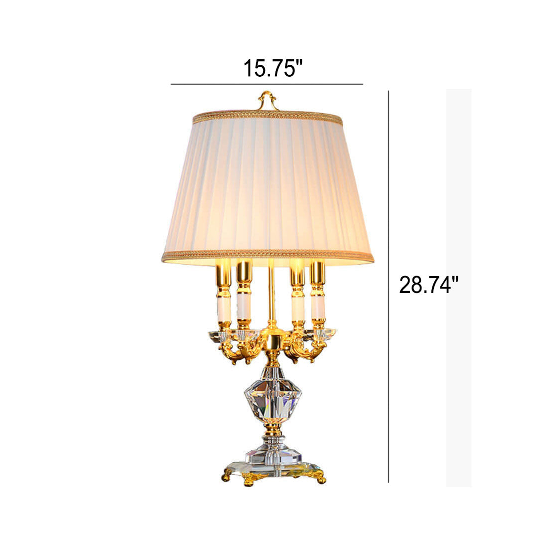 European Candle Table Lamp