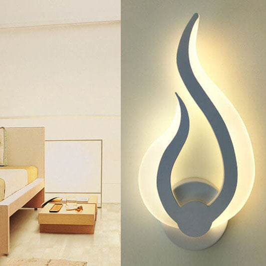 Flame Shaped Acrylic 1-Light LED Wall Sconce Lamp