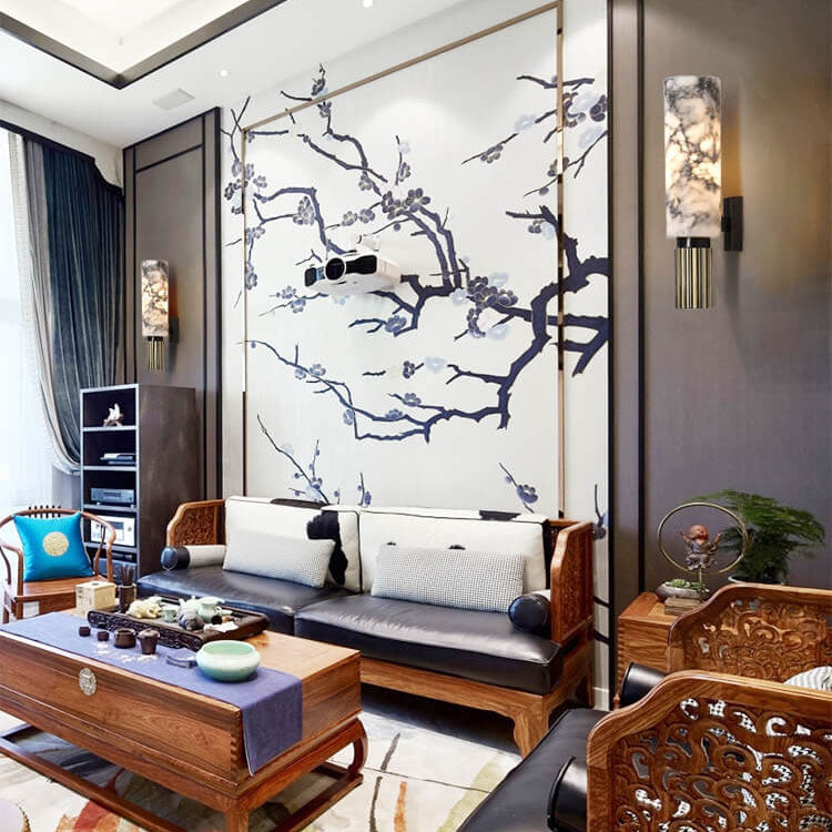 Creative Marble Cylindrical 1-Light LED Wall Sconce Lamp