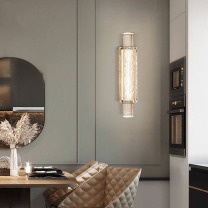 Bubble Glass Cylindrical 1-Light LED Wall Sconce Lamp