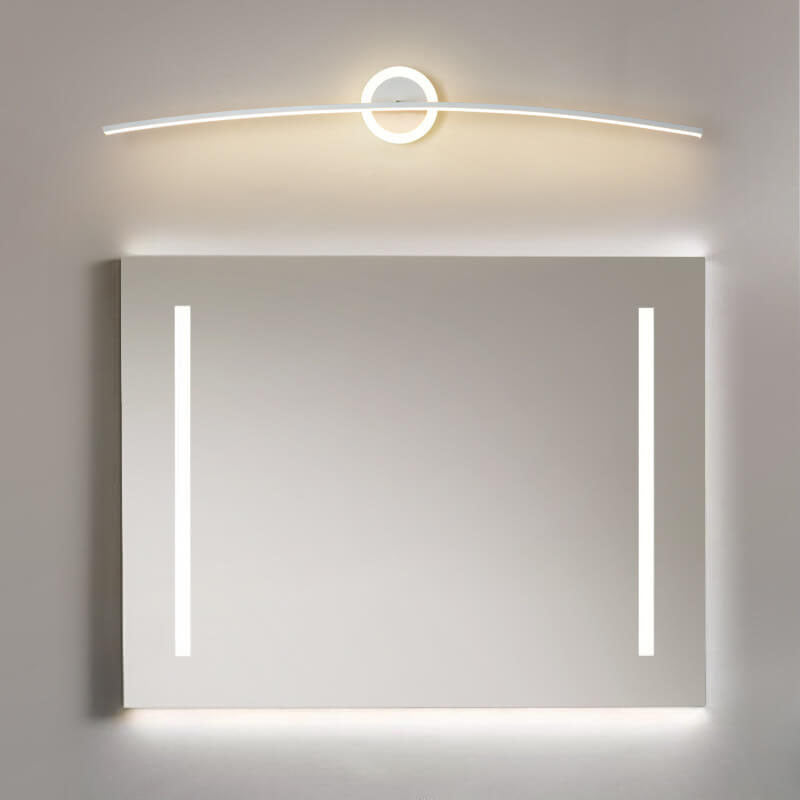 Curved Line LED Mirror Front Light Wall Sconce Lamp