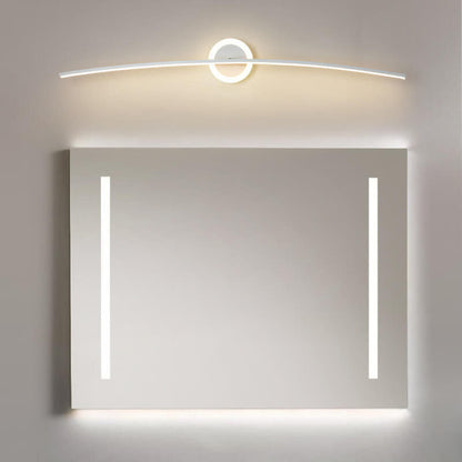 Curved Line LED Mirror Front Light Wall Sconce Lamp
