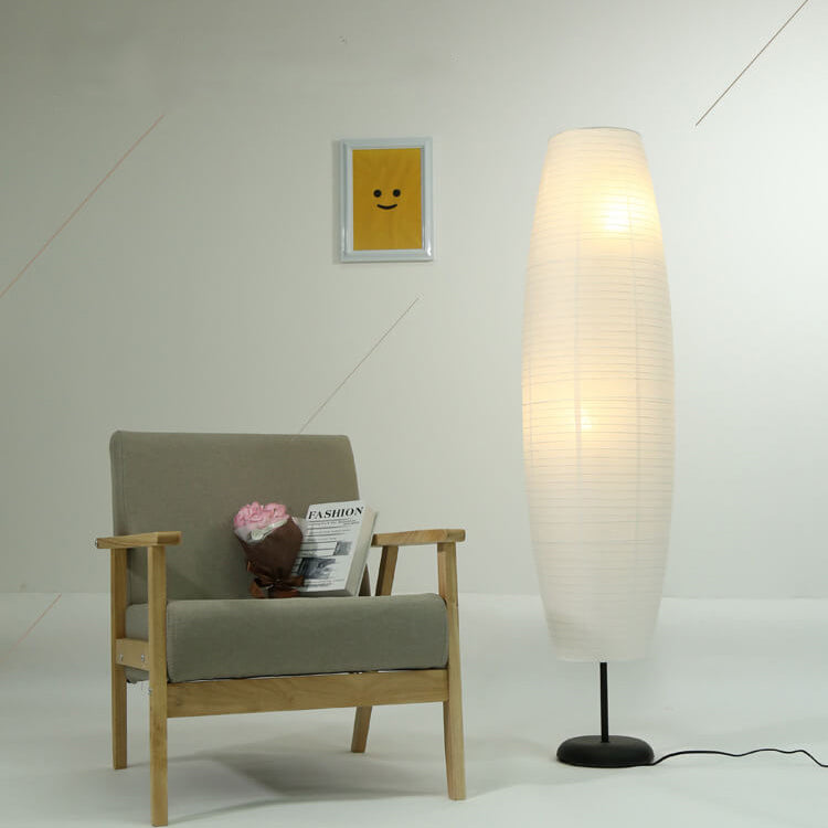 Nordic Minimalist Rice Paper Column 2-Light Floor Lamp
