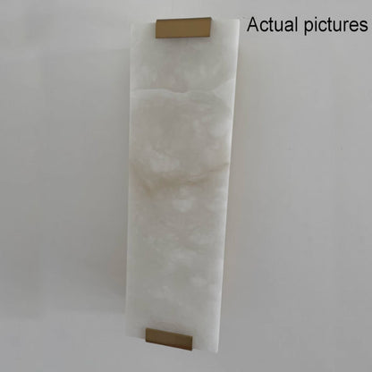 Nordic Light Luxury Copper Marble Strip Design 3-Light Wall Sconce Lamp