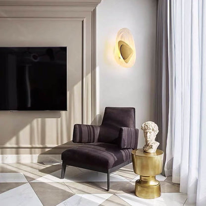 Modern Creative Oval Glass 1-Light LED Wall Sconce Lamp
