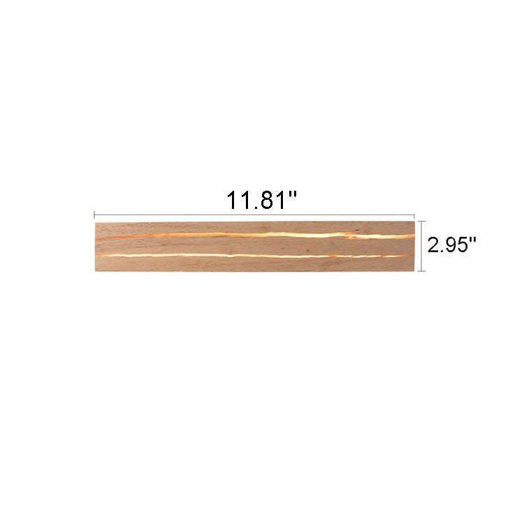 Creative Crackle Wood Rectangular LED Wall Sconce Lamp