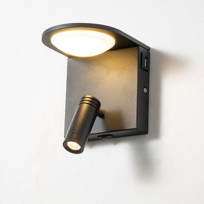 Simple Square USB Spotlight Rotating LED Wall Sconce Lamp