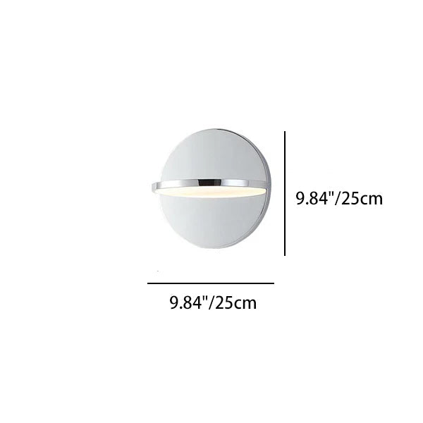 Nordic Chrome Round Stainless Steel LED Wall Sconce Lamp