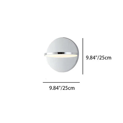Nordic Chrome Round Stainless Steel LED Wall Sconce Lamp