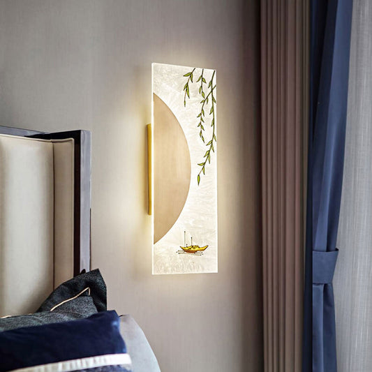 New Copper Ultra Thin Mural Design LED Wall Sconce Lamp