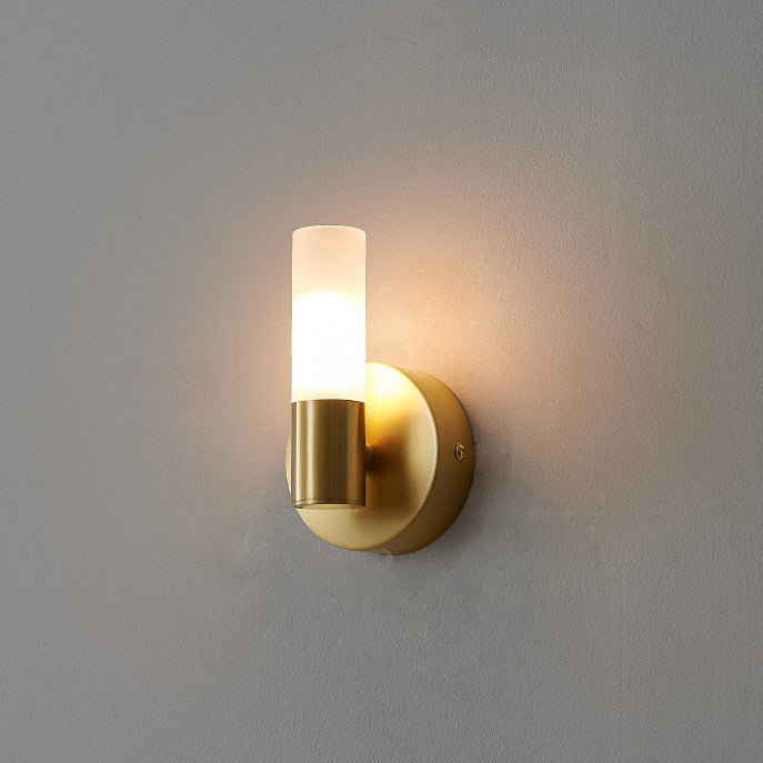Column Acrylic Brass 1/2/4 Light LED Wall Sconce Lamp