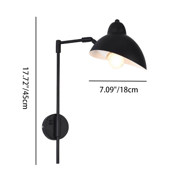 Iron Folding Telescopic Long Pole 1-Light Wall Sconce Lamp