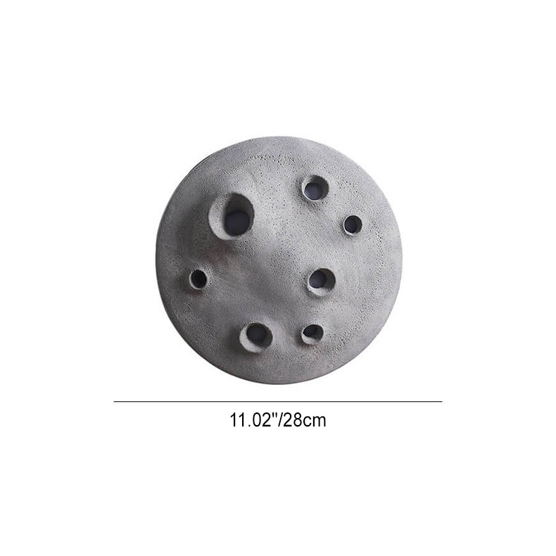 Industrial Round Crater Resin Acrylic LED Wall Sconce Lamp