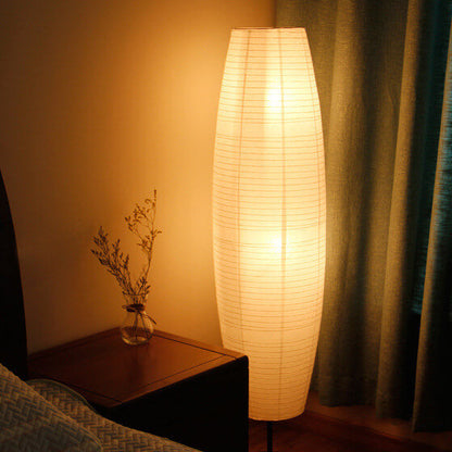 Nordic Minimalist Rice Paper Column 2-Light Floor Lamp