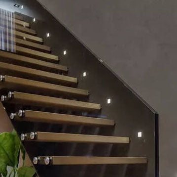 Iron Glass Step Light LED Flush Mount Wall Sconce Lamp