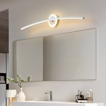 Curved Line LED Mirror Front Light Wall Sconce Lamp