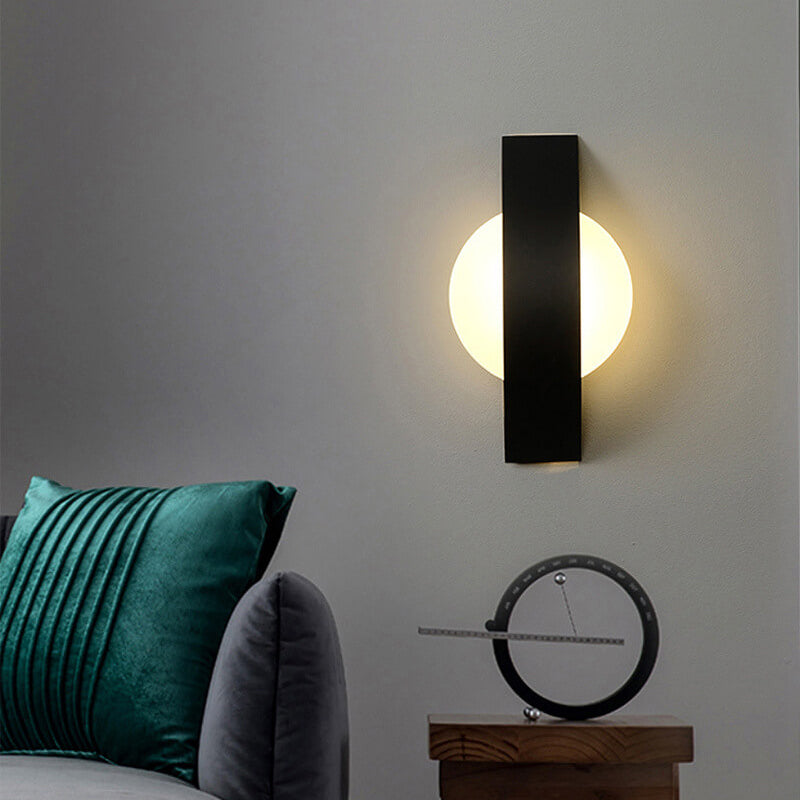 Minimalist Acrylic Geometric Ring LED Wall Sconce Lamp