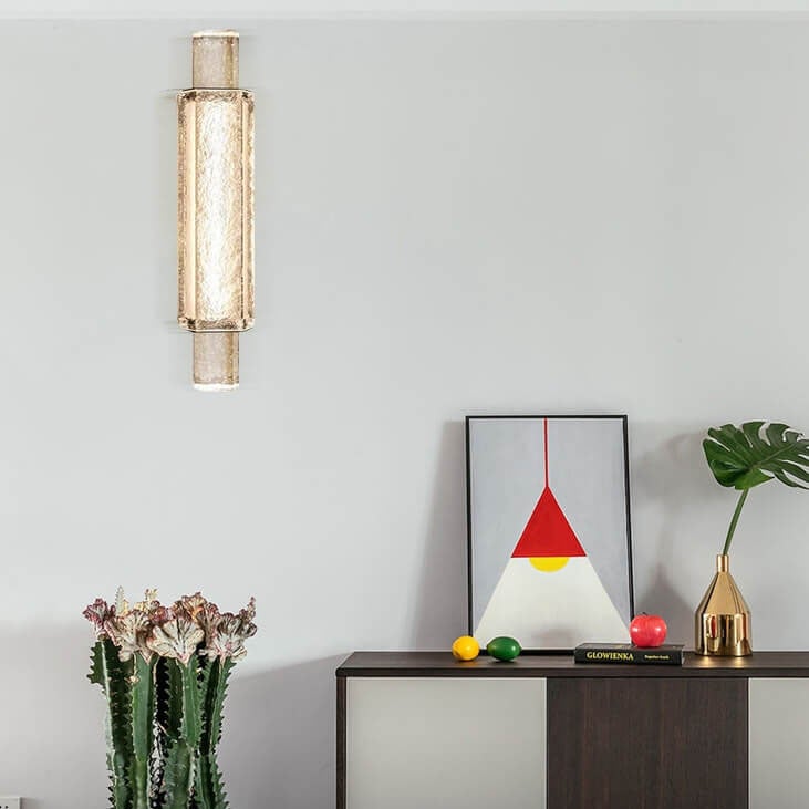 Bubble Glass Cylindrical 1-Light LED Wall Sconce Lamp
