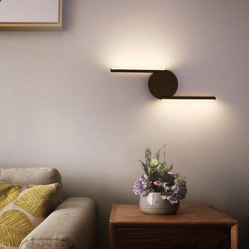 Curves Line Aluminum 1-Light LED Wall Sconce Lamp