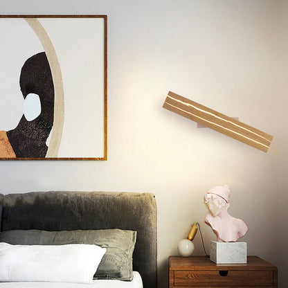 Creative Crackle Wood Rectangular LED Wall Sconce Lamp
