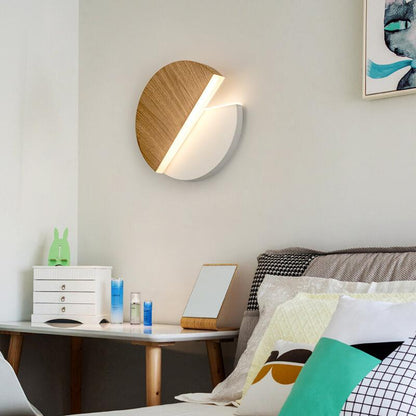 Round Splicing 1-Light LED Rotatable Wall Sconce Lamp