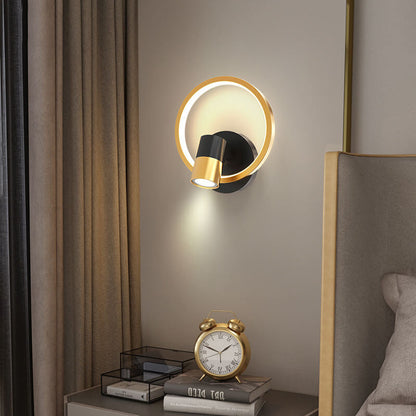 Modern Minimalist Circle LED Spotlight Wall Sconce Lamp