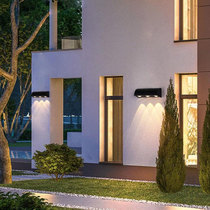 Cylindrical 3-Light LED Outdoor Waterproof Wall Light
