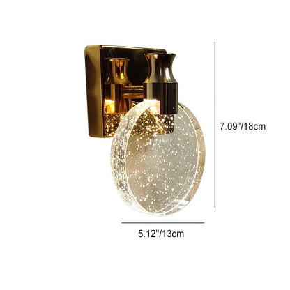 Nordic Hardware Crystal Round LED Wall Sconce Lamp