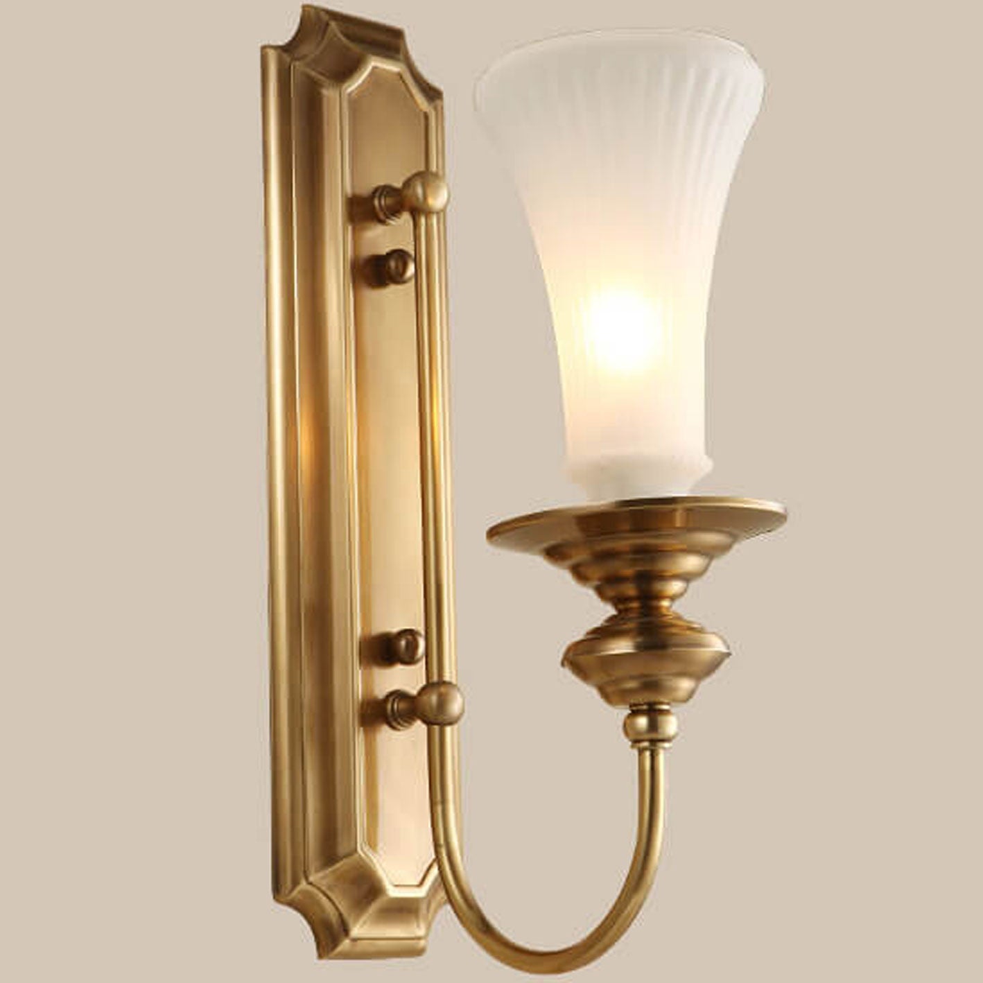 Light All Copper Glass Petals 1/2-Light Wall Sconce Lamp