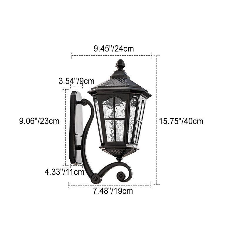 Outdoor Aluminum Glass Waterproof 1-Light Wall Sconce Lamp