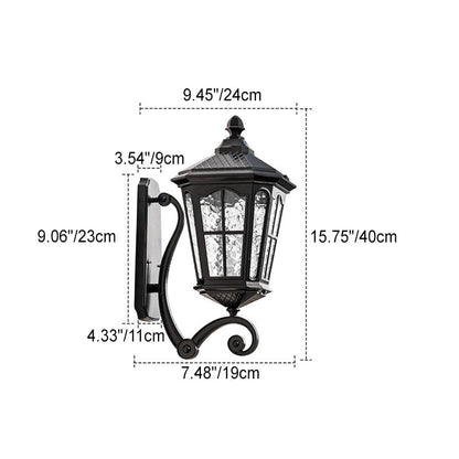 Outdoor Aluminum Glass Waterproof 1-Light Wall Sconce Lamp