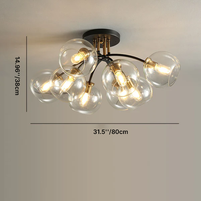 Modern Glass Iron Ceiling Light