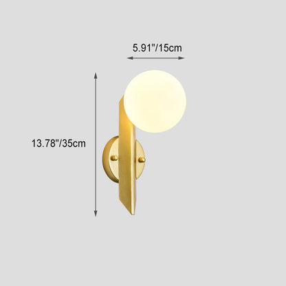 Scandinavian Strip Iron Glass 1-Light Wall Sconce Lamp