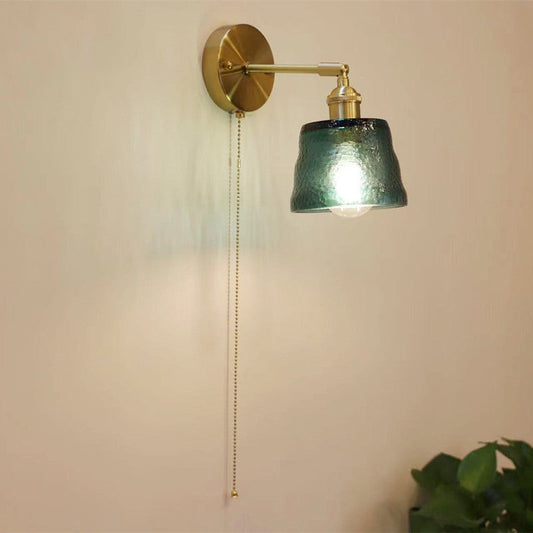 Nordic Glass Creative Zipper 1-Light Wall Sconce Lamp