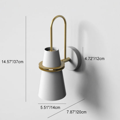 Scandinavian Iron Cylinder Horn 1-Light Wall Sconce Lamp