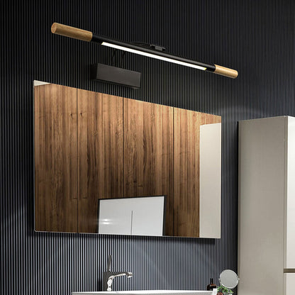 Solid Curved Arm Long Vanity Light LED Wall Sconce Lamp