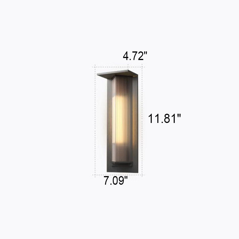 Aluminum Glass Outdoor Waterproof Wall Sconce Lamp