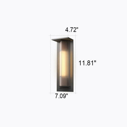 Aluminum Glass Outdoor Waterproof Wall Sconce Lamp